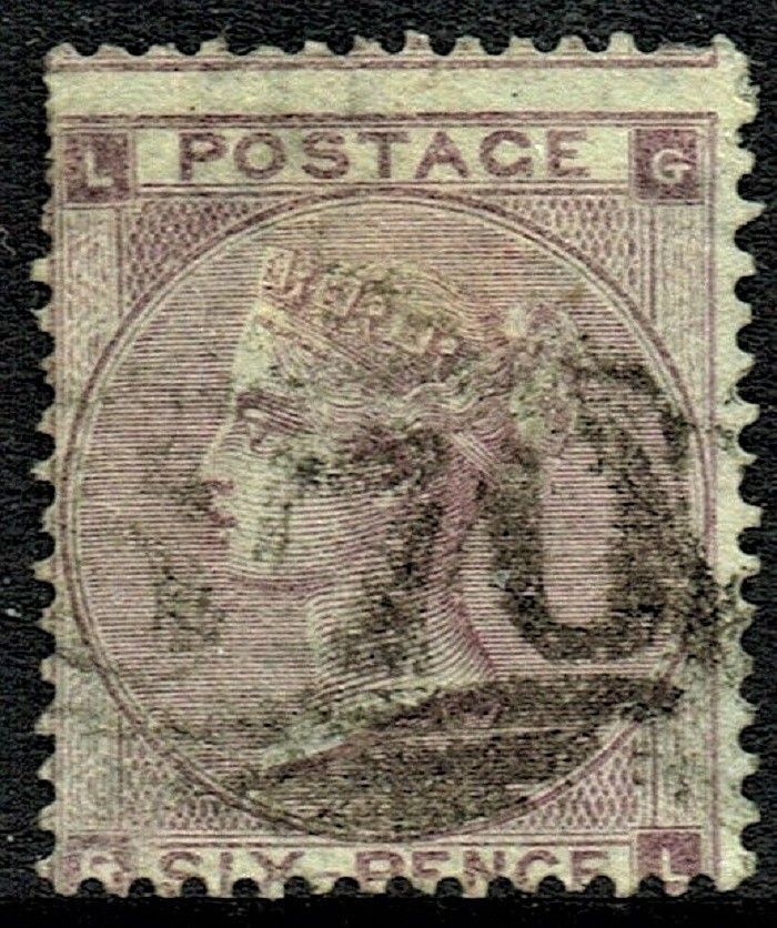 GB QUEEN VICTORIA 1862, 6d DEEP LILAC, SG 83, Mi.20, L-G/G-L, HYPHEN, USED