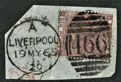 GB QUEEN VICTORIA 1862-1864, 6d LILAC, HYPHEN, HAIR LINES, A-H/H-A, SG 84, Mi.20Ib, USED