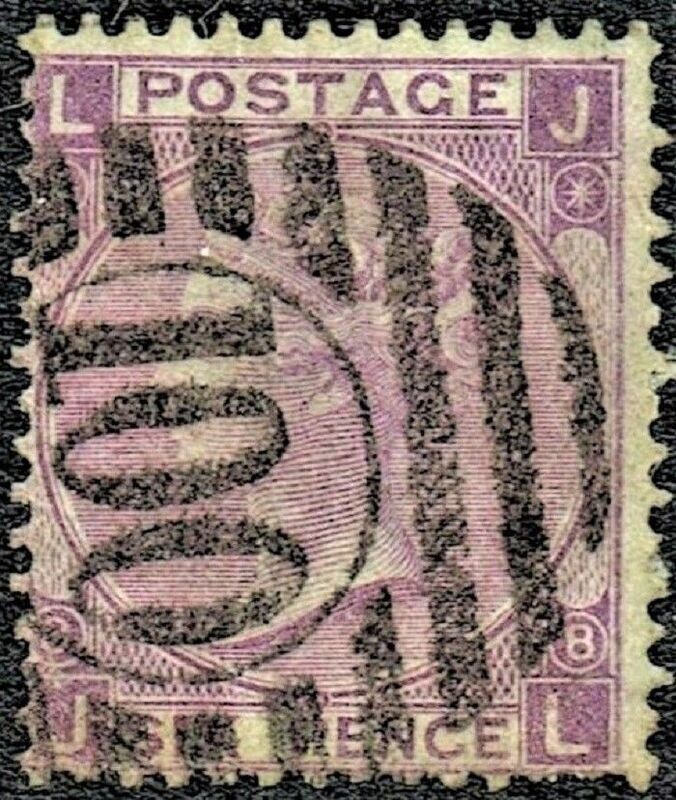 GB QUEEN VICTORIA 1869, 6d DULL VIOLET, Pl.8, SG 109, Mi.30, L-J/J-L, NO HYPHEN, USED