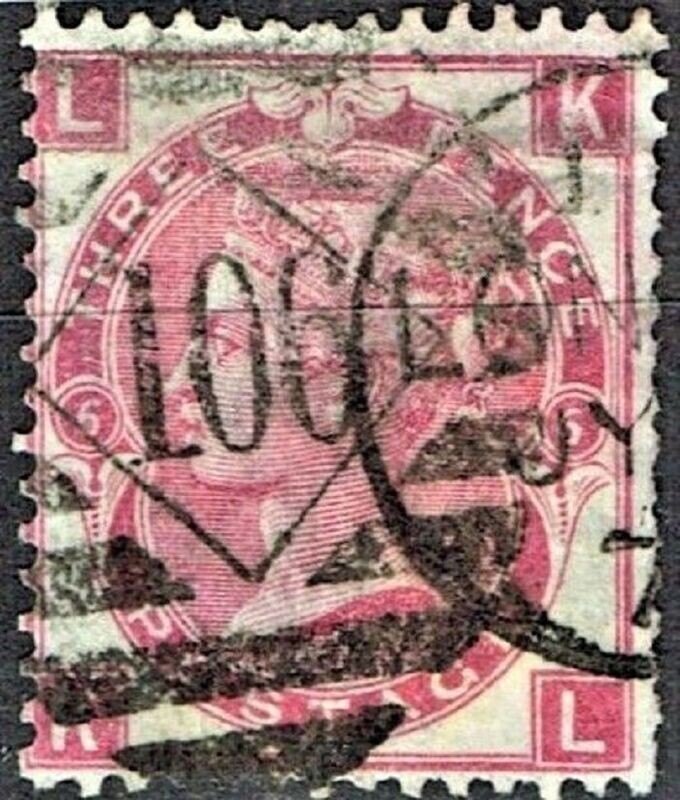GB QUEEN VICTORIA 1867-1880, 3d ROSE, Pl.6, SG 103, Mi.28, L-K/K-L, USED
