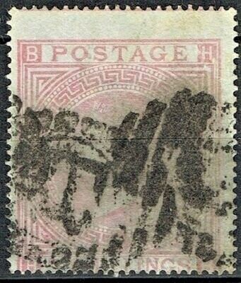 GB QUEEN VICTORIA 1867, 5s PALE ROSE, Pl.1, SG 127, Mi.35a, B-H/H-B, USED