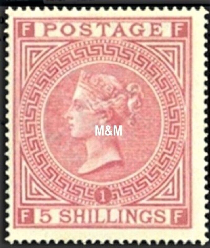 GB QUEEN VICTORIA 1867, 5s PALE ROSE, Pl.1, SG 127, Mi.35a, F-F/F-F, MNH