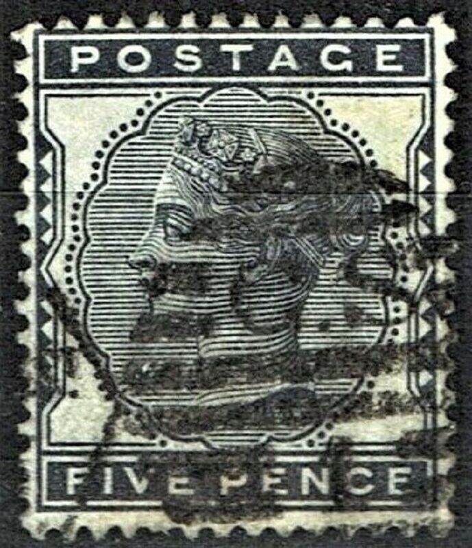 GB QUEEN VICTORIA 1881, 5d INDIGO, Mi.62, SG169, Used/FU
