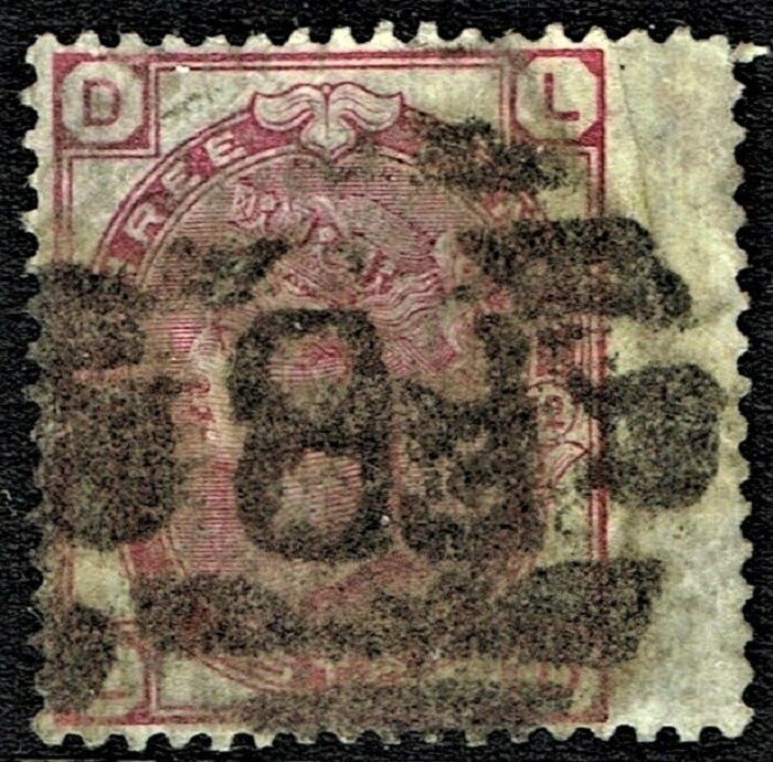 GB QUEEN VICTORIA 1873, 3d ROSE, Pl.12, Mi41, SG144, D-L/L-D, Used