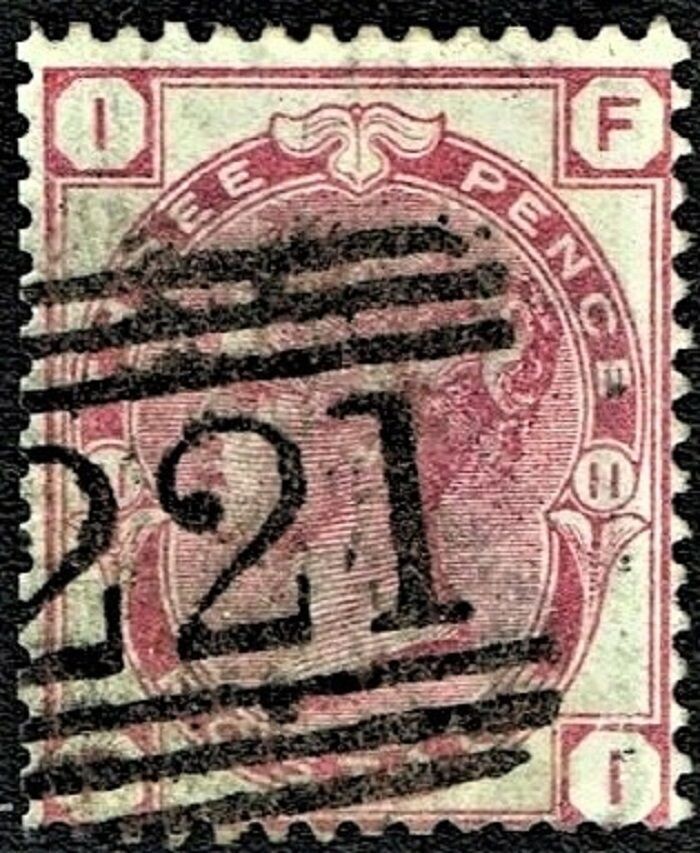 GB QUEEN VICTORIA 1873, 3d ROSE, Pl.11, Mi41, SG143, I-F/F-I, Used