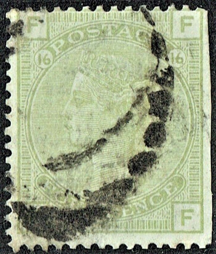 GB QUEEN VICTORIA 1877, 4d SAGE GREEN Mi.46, SG153, F-F/F-F, Pl.16, Used