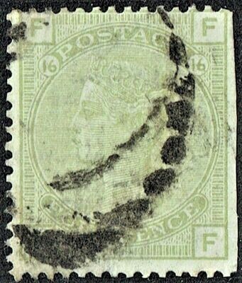 GB QUEEN VICTORIA 1877, 4d SAGE GREEN Mi.46, SG153, F-F/F-F, Pl.16, Used