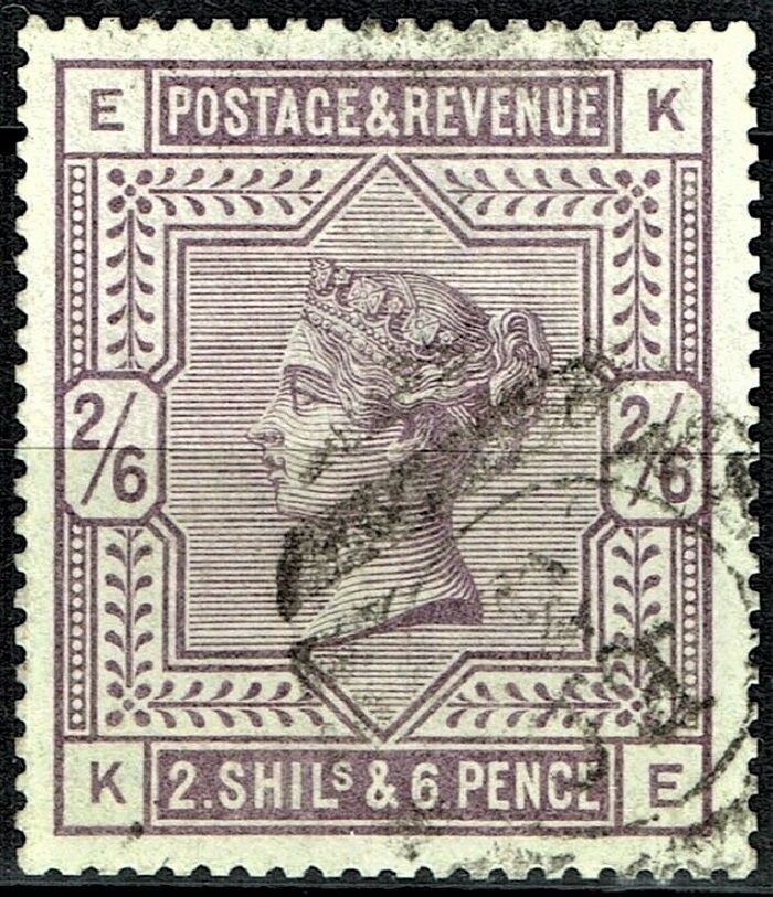 GB QUEEN VICTORIA 1884 2'6s DEEP LILAC SG178, Mi.82ax, Used, E-K/K-E