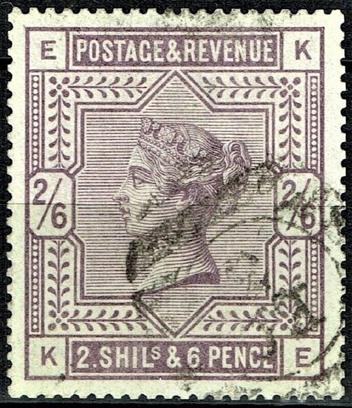 GB QUEEN VICTORIA 1884 2'6s DEEP LILAC SG178, Mi.82ax, Used, E-K/K-E