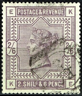 GB QUEEN VICTORIA 1884 2'6s DEEP LILAC SG178, Mi.82ax, Used, E-K/K-E