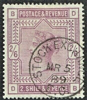 GB QUEEN VICTORIA 1884, 2'6s  LILAC, Mi.82x, Sg178, Used/ Fine Used, B-D/D-B