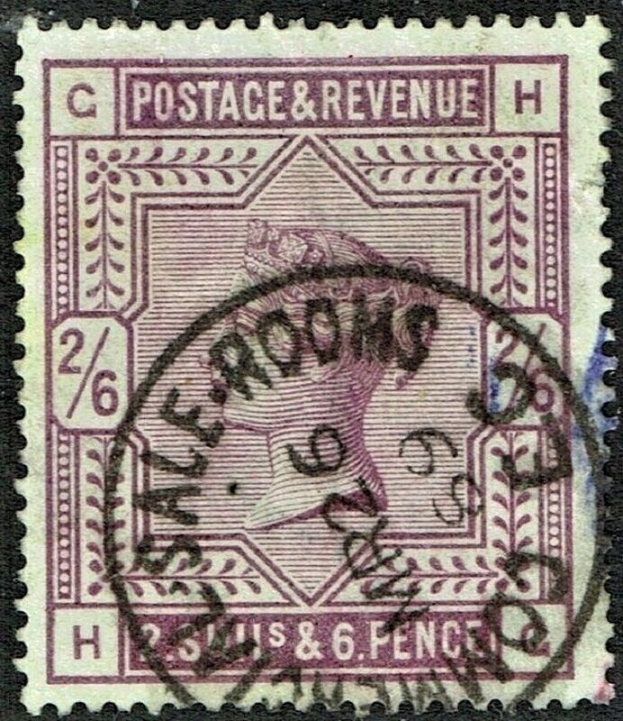 GB QUEEN VICTORIA 1884, 2&#39;6s LILAC, Mi.82x, Sg178,  Used, G-H/H-G