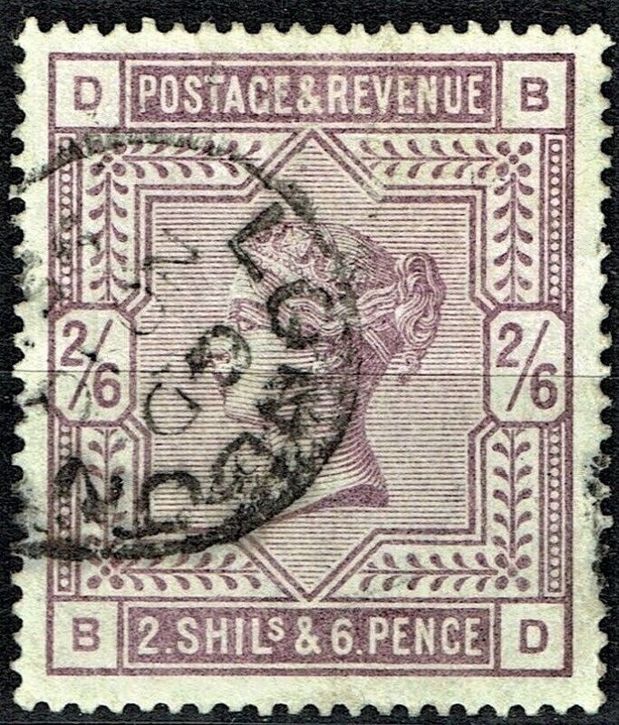 GB QUEEN VICTORIA 1884, 2'6s LILAC, Mi.82ax, Sg178, Used/ FU, D-B/B-D