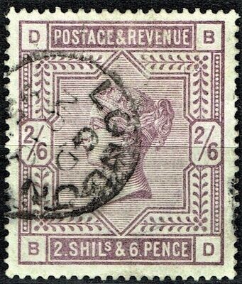 GB QUEEN VICTORIA 1884, 2'6s LILAC, Mi.82ax, Sg178, Used/ FU, D-B/B-D