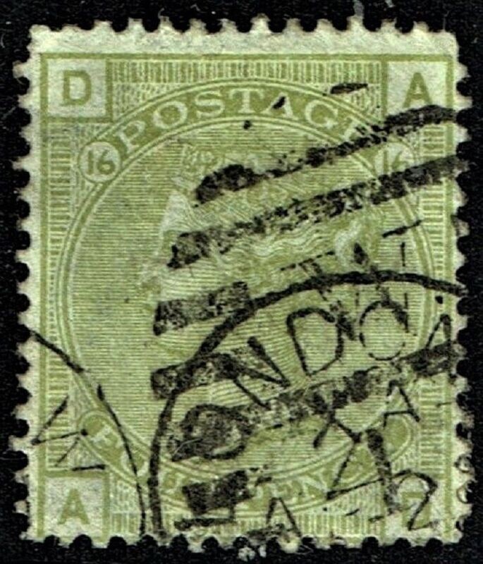 GB QUEEN VICTORIA 1877, 4d SAGE GREEN Pl.16, SG 153, Mi.48, D-A/A-D, USED