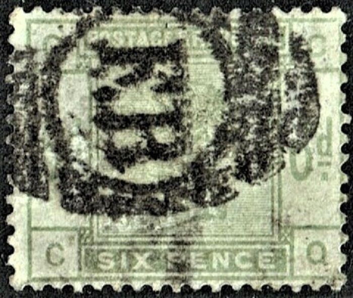GB QUEEN VICTORIA 1884, 6d DULL GREEN Mi.79, Sg194, Q-C/C-Q Used
