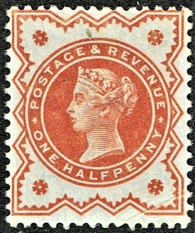 GB QUEEN VICTORIA 1887, ½ VERMILION, SG 197, Mi.86, MNH/MINT