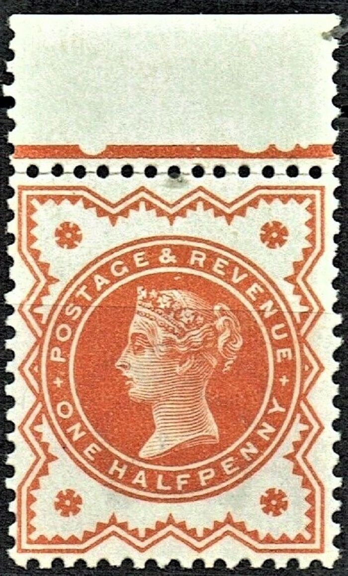GB QUEEN VICTORIA 1887, ½d VERMILION, SG 197, Mi.68, MNH, ERRORS