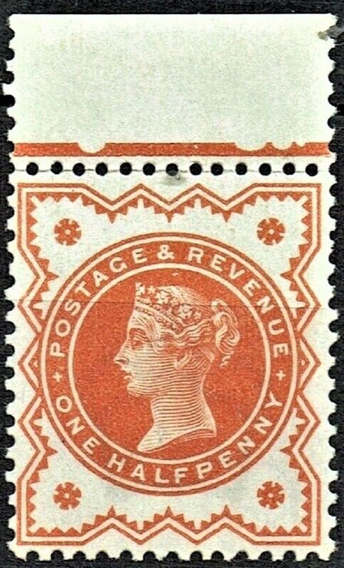 GB QUEEN VICTORIA 1887, ½d VERMILION, SG 197, Mi.68, MNH, ERRORS