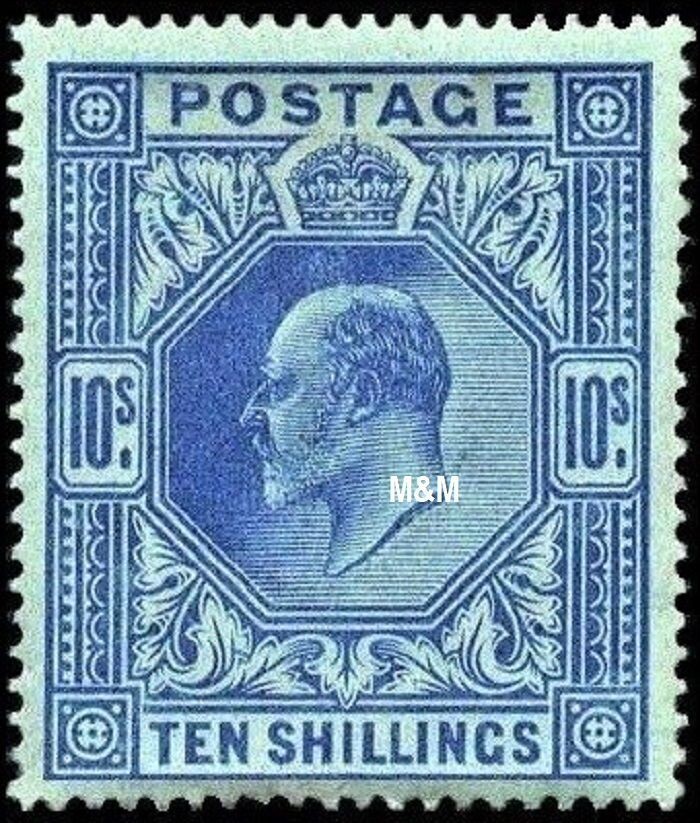 GB KING EDWARD VII 1902, 10s Ultramarine, Mi.117A, Sg265, MNH