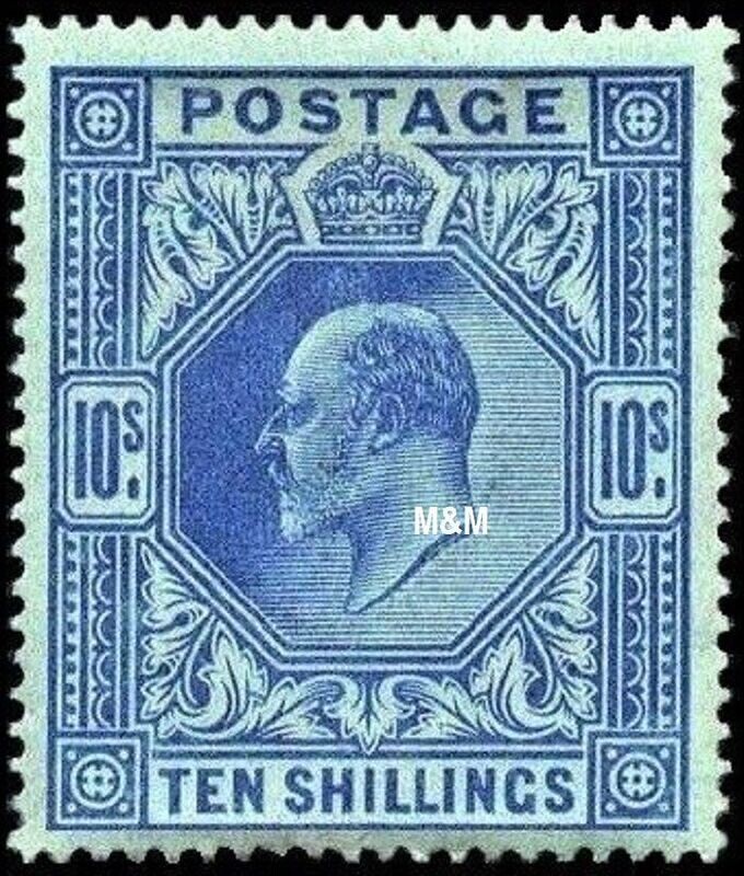 GB KING EDWARD VII 1902, 10s Ultramarine, Mi.117A, Sg265, MNH