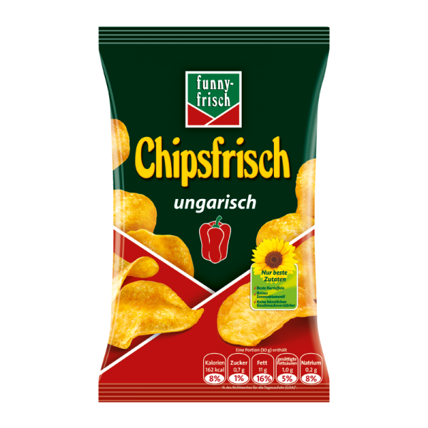 CRISPS - FUNNY FRESH CHIPSFRISCH HUNGARIAN 12x50g