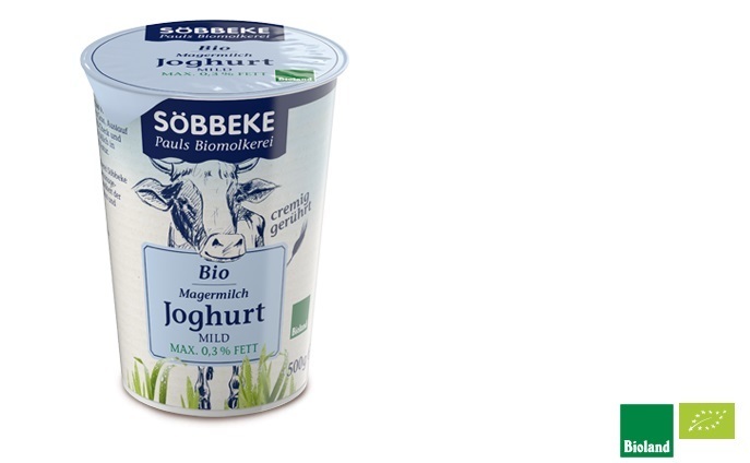 YOGURT SOEBBEKE NATURAL - ORGANIC SKIMMED MILK 0.3% FAT 500g