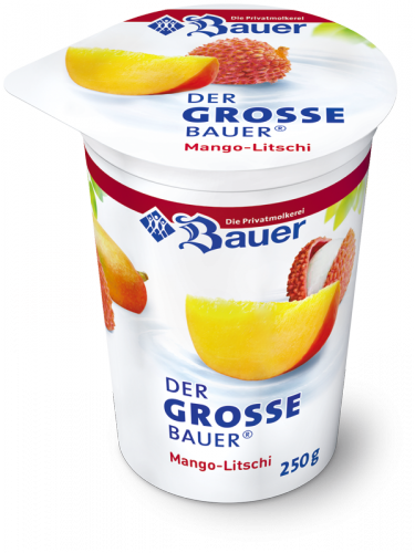 BAUER YOGURT MANGO AND LITCHI 250g