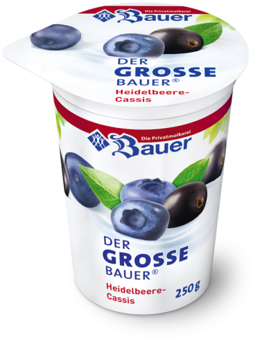 BAUER YOGURT BLUEBERRY AND CASSIS 250g
