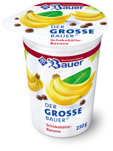 BAUER YOGURT CHOCOLATE BALLS AND BANANA 250g
