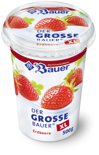 BAUER YOGURT STRAWBERRY FRUIT XL 500g