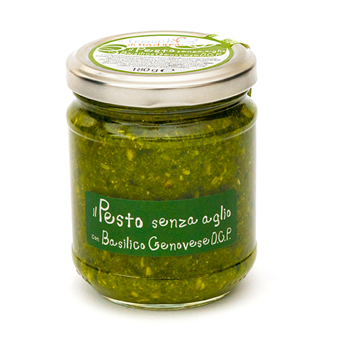 PESTO without GARLIC, with GENOESE PDO BASIL and EXTRA VIRGIN OLIVE OIL 180g
