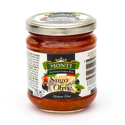 TOMATO SAUCE with BLACK OLIVES 180g