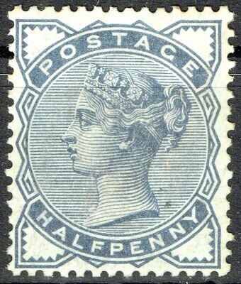 GB QUEEN VICTORIA 1883-84, ½d SLATE BLUE, SG 187, Mi.72, MINT