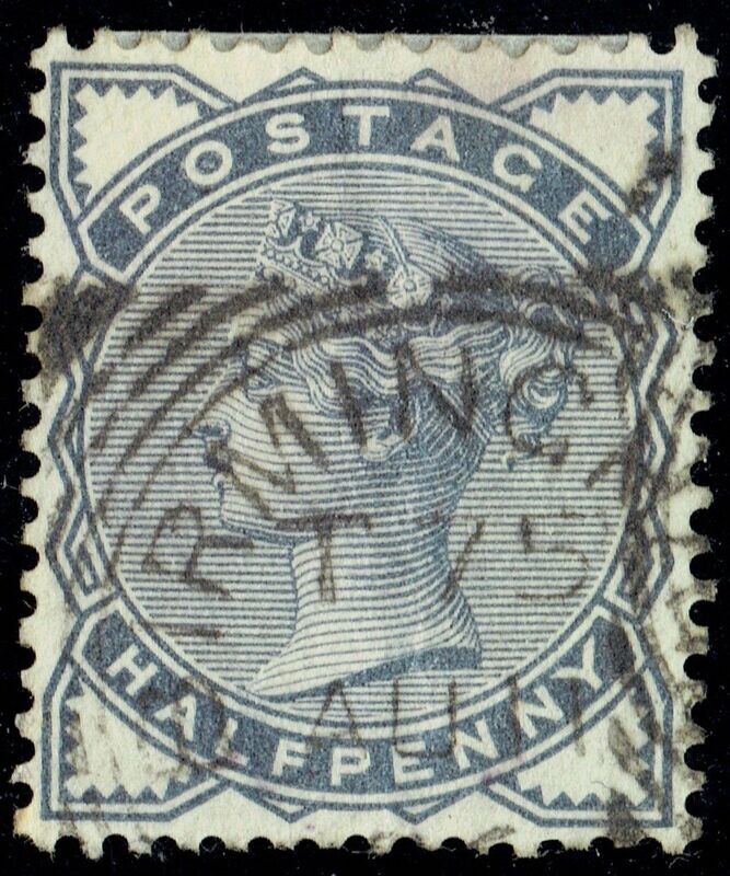 GB QUEEN VICTORIA 1883-84, ½d SLATE BLUE, SG 187, Mi.72, FINE USED