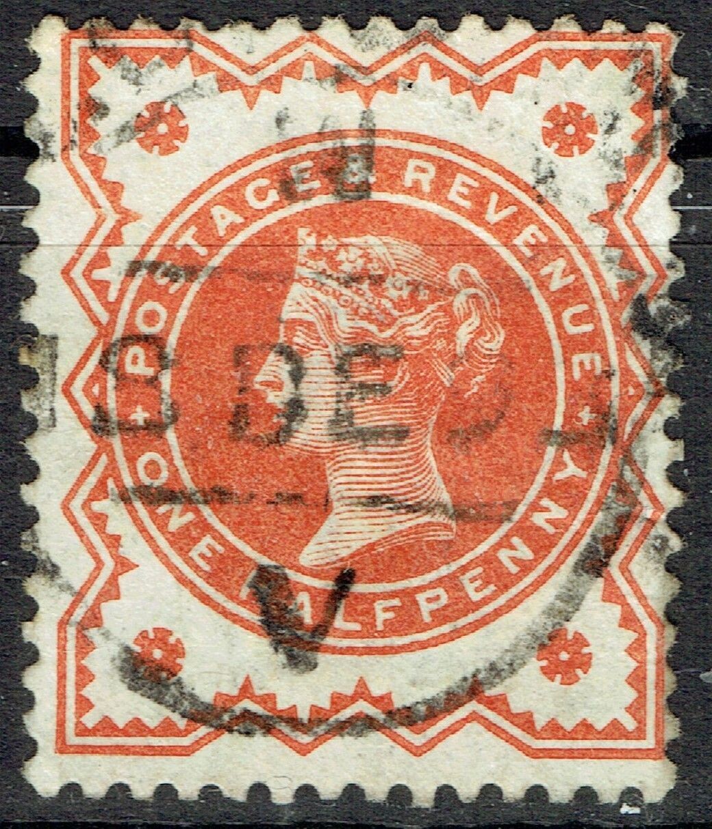 GB QUEEN VICTORIA 1887, ½d VERMILION, SG 197, Mi.68, USED