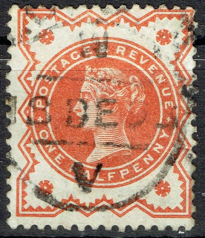 GB QUEEN VICTORIA 1887, ½d VERMILION, SG 197, Mi.68, USED