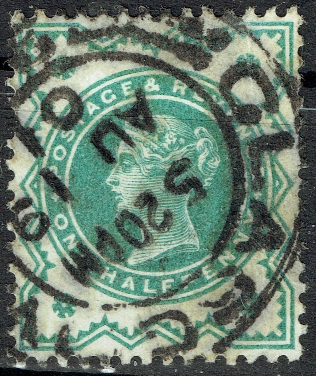 GB QUEEN VICTORIA 1900, ½d BLUE-GREEN, SG 213, Mi.100a, USED