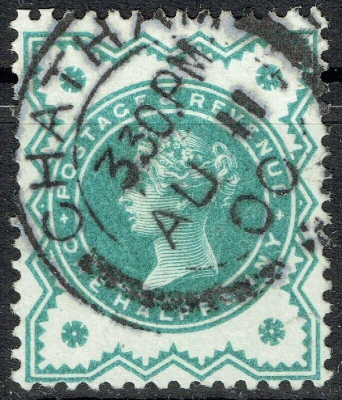 GB QUEEN VICTORIA 1900, ½d BLUE-GREEN, SG 213, Mi.100a, USED