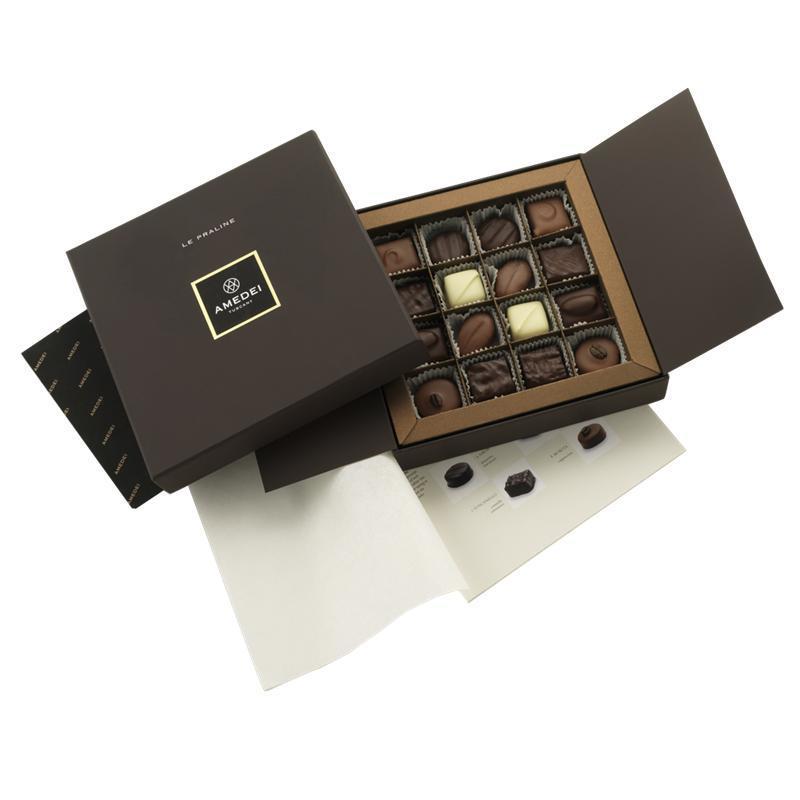 PRALINE BOX WITH 16 ASSORTED AMEDEI PRALINES