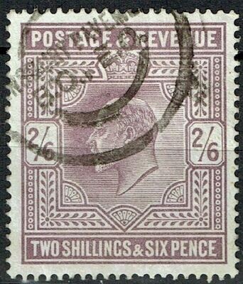 GB KING EDWARD VII 1913, 2'6s Dull Reddish Purple (W40) SG 316, Mi.115IIId, USED/ FU