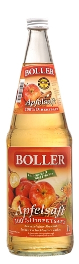 BOLLER APPLE JUICE - CLEAR NATURAL 1L