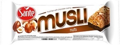 SANTE MUESLI BAR WITH NUTS AND CHOCOLATE 40g