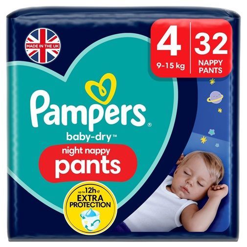 PAMPERS BABY-DRY PANTS SIZE 4 x32/Pack, 8-15kg CARRY PACK