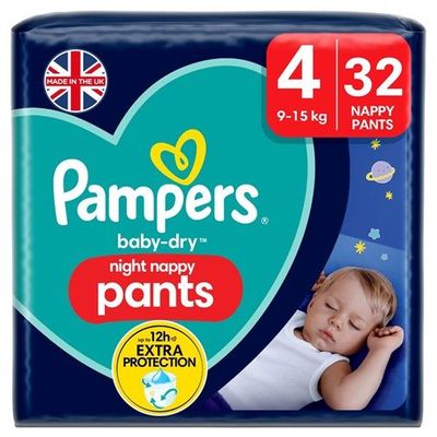 PAMPERS BABY-DRY PANTS SIZE 4 x32/Pack, 8-15kg CARRY PACK