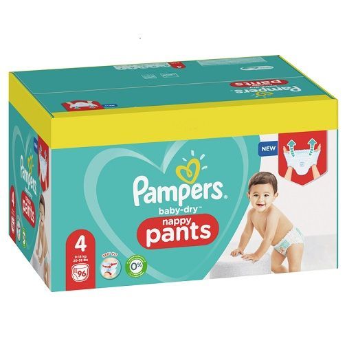 PAMPERS BABY-DRY PANTS SIZE4 x96/Pack, 8-20kg MEGA+ PACK