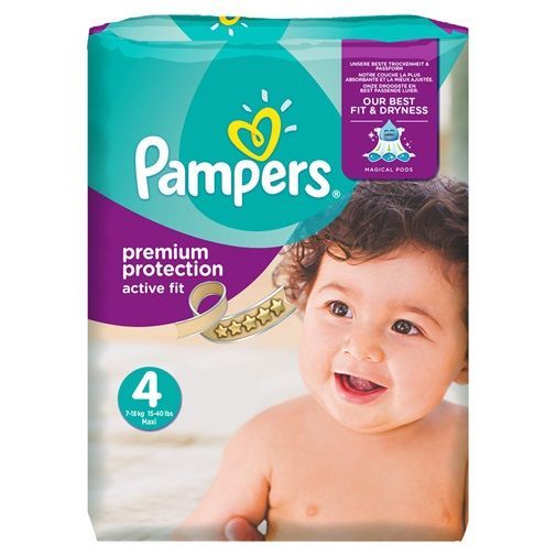 PAMPERS PREMIUM PROTECTION ACTIVE FIT SIZE 4 x50/Pack, 7-18kg