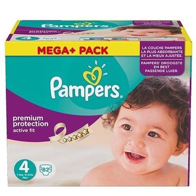 PAMPERS PREMIUM PROTECTION ACTIVE FIT SIZE 4 x82/Pack, 7-18kg