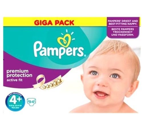 PAMPERS PREMIUM PROTECTION ACTIVE FIT SIZE 4 x94/Pack, 7-18kg
