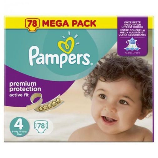 PAMPERS PREMIUM PROTECTION ACTIVE FIT SIZE 4 x78/Pack, 7-18kg